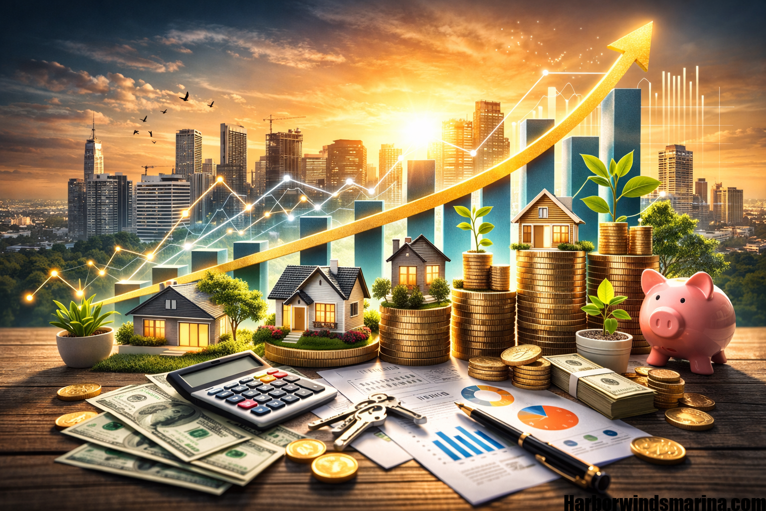 Modern digital workspace representing the concept of Sinkom with technology-focused design and abstract interface on a laptop